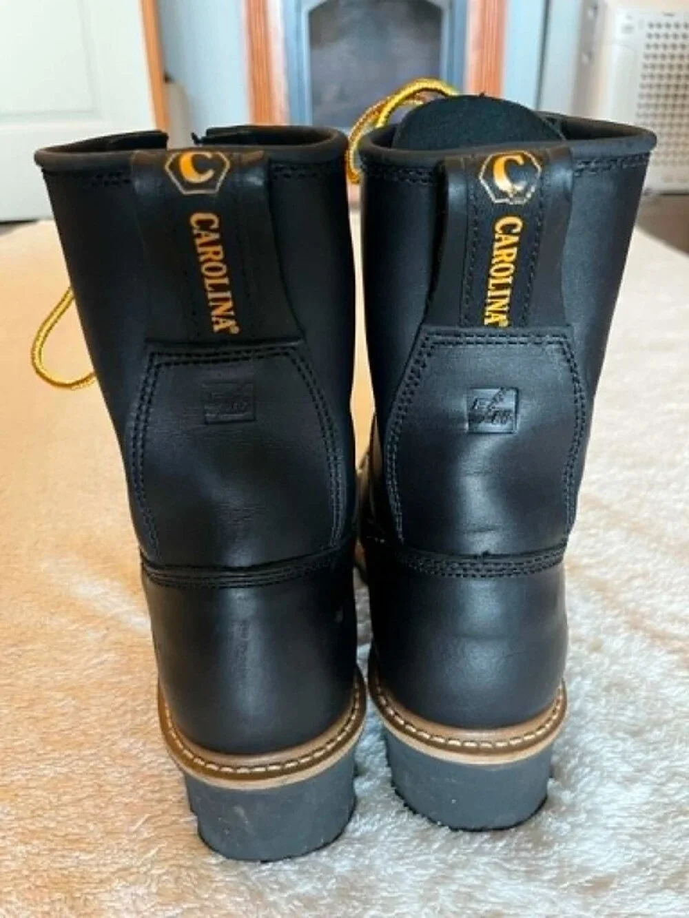 Carolina CA1825 Men's Logger Boots Black Leather EH SR ASTM size 11.5 2E